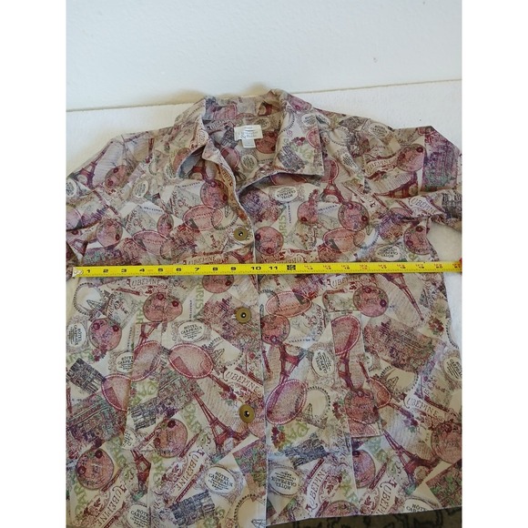 Christopher & Banks  French Eiffel Tower Hotel Carpeaux Jacket Blazer Size Large - Picture 13 of 16
